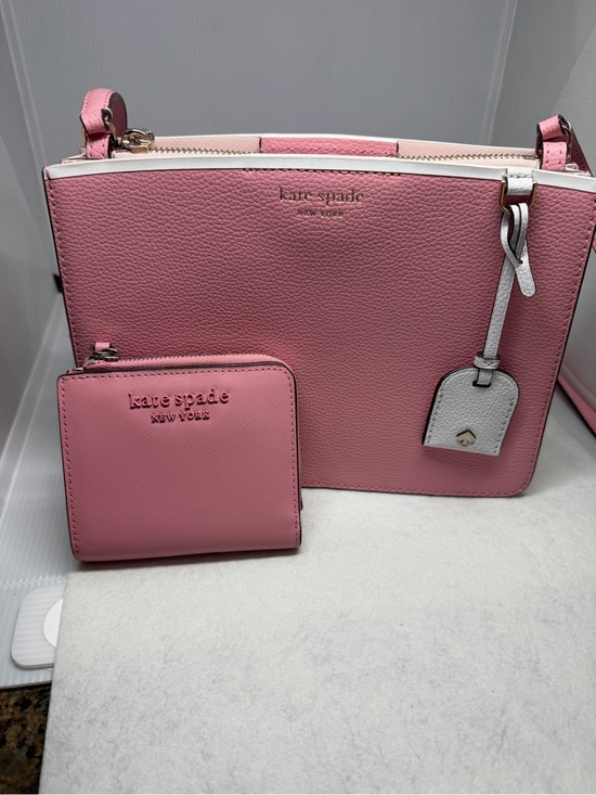 kate spade Handbags - kate spade Pink Leather Shoulder Bag with Matching Wallet and Cream Tag
